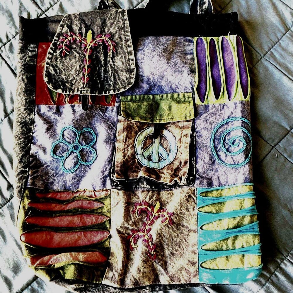 Rising International BOHEMIAN HOBO Colorful Backpack/ Carry All